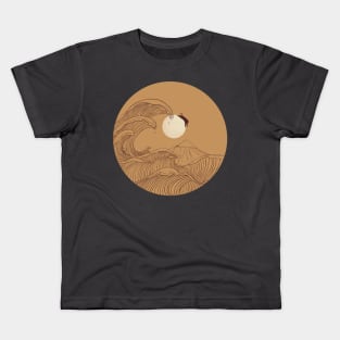 The great wave of mount fuji sunset Kids T-Shirt